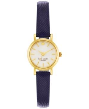 Kate Spade New York Women's Tiny Metro Navy Leather Strap Watch 20mm 1yru0456