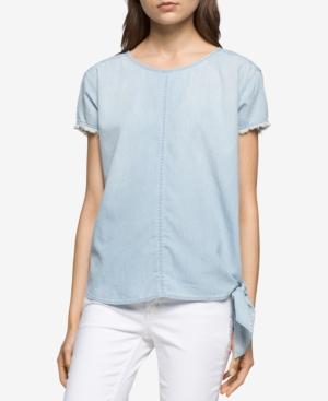 Calvin Klein Jeans Denim Tie-hem Top