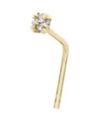 Bodifine 9 Carat Gold Diamond Accent Nose Stud