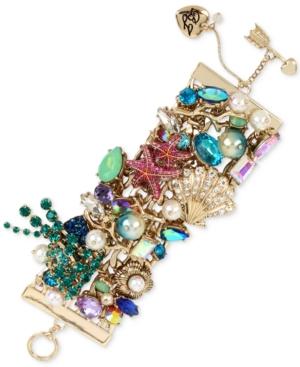 Betsey Johnson Gold-tone Multi-stone Sea Motif Bracelet