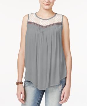 Jolt Juniors' Lace-trim Tank Top