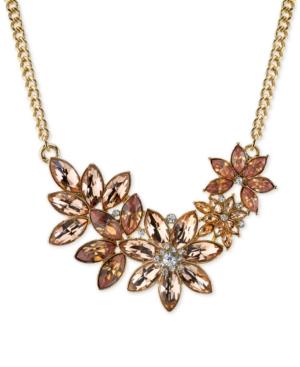 2028 Gold Crystal Floral Collar Necklace