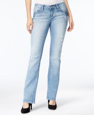 Earl Jeans Juniors' Fleur De Lis Bling Bootcut Jeans