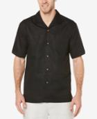 Cubavera Men's Linen Tonal Plaid Pocket Camp Shirt