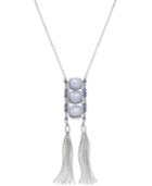 Inc International Concepts Silver-tone Beaded Tassel Pendant Necklace, Only At Macy's