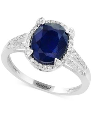 Sapphire (2-7/8 Ct. T.w.) And Diamond (1/4 Ct. T.w.) Ring In 14k White Gold