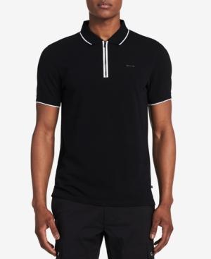 Calvin Klein Men's Contrast Detail Zip Polo