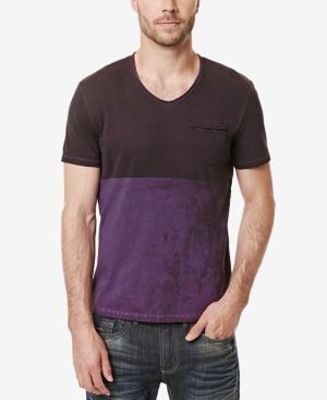 Buffalo David Bitton Men's Kiprint Colorblocked V-neck T-shirt