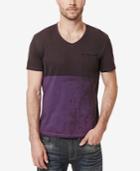 Buffalo David Bitton Men's Kiprint Colorblocked V-neck T-shirt