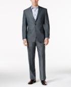Marc New York By Andrew Marc Men's Classic-fit Gray Sharkskin Suit
