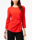 Alfani Prima Side-twist Blouse, Only At Macy's