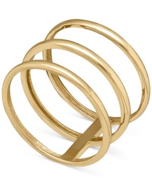 Triple Bar Ring In 14k Gold