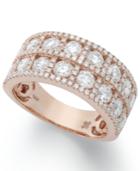 14k Rose Gold Ring, Diamond Multi-row Band (2-3/8 Ct. T.w.)