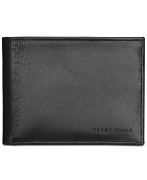 Perry Ellis Men's Find Me Leather Bifold Wallet