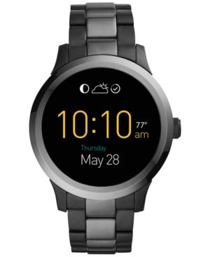 Fossil Men's Digital Q Founder Black Ion-plated Stainless Steel Bracelet Smartwatch 47mm Ftw20021