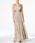 Calvin Klein Empire-waist Metallic Gown