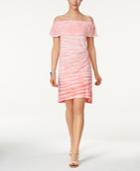 Style & Co Tie-dyed Ruffled Dress, Only At Macy's