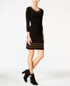 Calvin Klein Petite Grommet-trim Sweater Dress