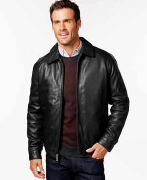 Nautica Big And Tall Classic Leather Jacket