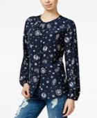 Tommyxgigi Silk Nautical-print Blouse, Only At Macy's