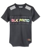 Black Pyramid Men's Pieced Graphic-print Henley