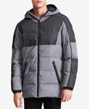 Calvin Klein Men's Reflective Hooded Puffer Jacket