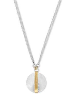 Robert Lee Morris Soho Two-tone Wire-wrapped Pendant Necklace, 17 + 3 Extender