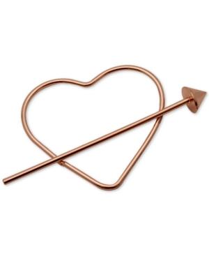 Guess Rose Gold-tone Heart & Arrow Hair Pin