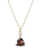 14k Gold Garnet (1-1/3 Ct. T.w.) And Diamond Accent Pendant Necklace