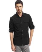 Kenneth Cole Reaction Core Novelty Roll-tab Shirt