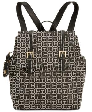 Tommy Hilfiger Julia Flap Monogram Small Backpack