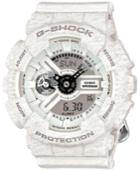 G-shock Women's Analog-digital Heather White Bracelet Watch 49x46mm Gmas110ht-7a