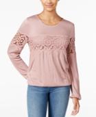 American Rag Crocheted Peasant Top, Only At Macy's