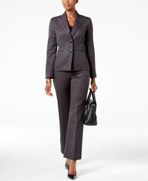 Le Suit Striped Two-button Pantsuit