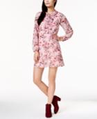 Kensie Printed Tie-neck Dress