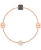 Swarovski Rose Gold-tone Pave Pyramid Magnetic Closure Bracelet