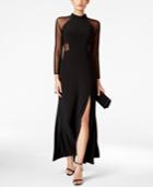 Nightway Illusion A-line Gown