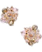 C.a.k.e. By Ali Khan Silver-tone Bead Cluster Stud Earrings