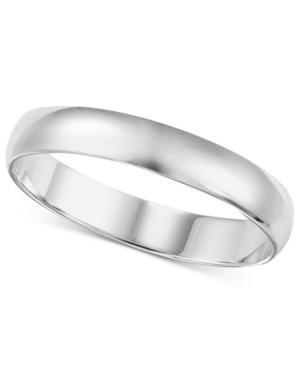 14k White Gold 4mm Wedding Band