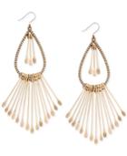 Lucky Brand Gold-tone Paddle Drop Earrings