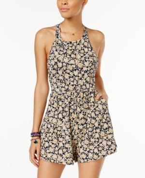 Volcom Juniors' Solo Trip Printed Strappy-back Romper