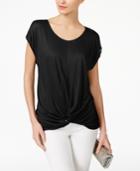 Inc International Concepts Petite Twist-front Top, Created For Macy's
