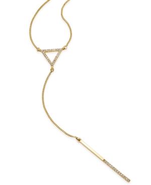 Abs By Allen Schwartz Gold-tone Linear Pendant Y Necklace