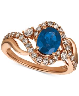Le Vian Strawberry & Nude Sapphire (1-1/3 Ct. T.w.) & Diamond (5/8 Ct. T.w.) In 14k Rose Gold