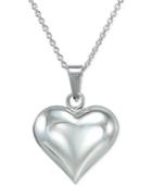 Giani Bernini Puff Heart Pendant Necklace In Sterling Silver, Only At Macy's