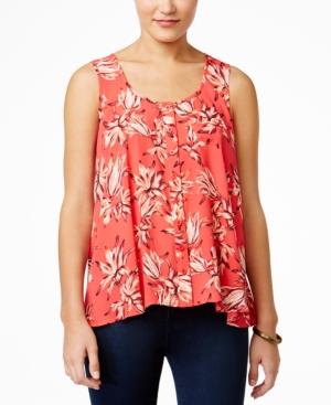 Style & Co. Floral-print Sleeveless Top, Only At Macy's