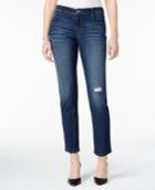 Style & Co. Petite Distressed Field Wash Ankle Jeans, Only At Macy's