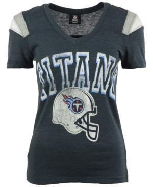 5th & Ocean Women's Tennessee Titans Shoulder Stripe T-shirt