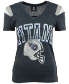 5th & Ocean Women's Tennessee Titans Shoulder Stripe T-shirt