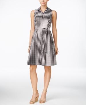 Charter Club Petite Gingham Shirtdress, Only At Macy's